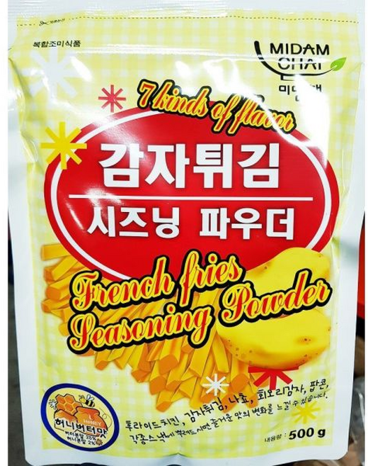 미담채 허니버터맛 감자 시즈닝 /감자소스/더시즈닝/양념감자/감자튀김소스/감자튀김양념/분말조미료, 1개, 500g