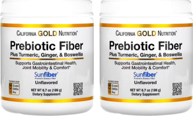 캘리포니아골드뉴트리션 강황 생강 보스웰리아 프리바이오틱 섬유소 장 유익균 189g X 2개세트, 2개