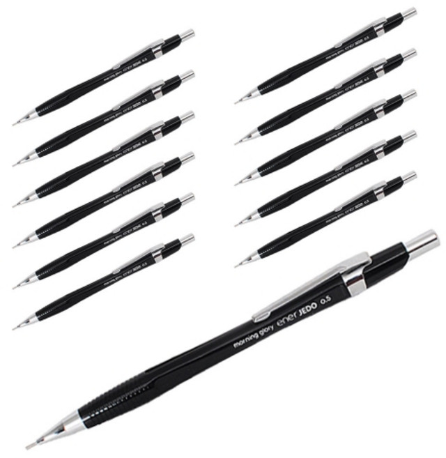 모닝글로리 1000 에너제도 샤프 블랙, 0.5mm, 12개