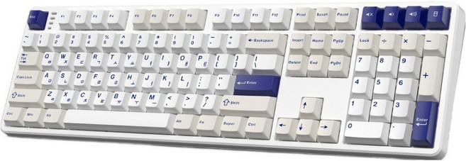 한성컴퓨터 저소음 가스켓 3모드 폼떡 유무선 기계식 키보드, 오션화이트, GK798 PRO, 라벤더축