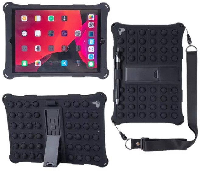 아이패드 프로2세대 10.5인치 2017년 팝잇 푸쉬팝 킥스탠드 실리콘 태블릿 케이스, 프로2 2017(10.5), stc150 핑크