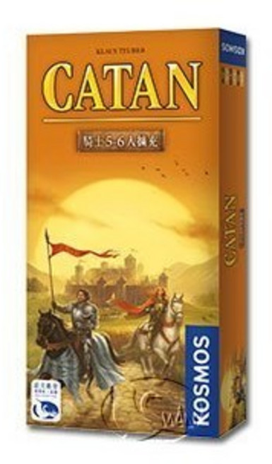 卡坦島 騎士擴充 5-6人版 繁體中文正版益智桌遊, 1個, 騎士5-6人擴充 送足量薄套