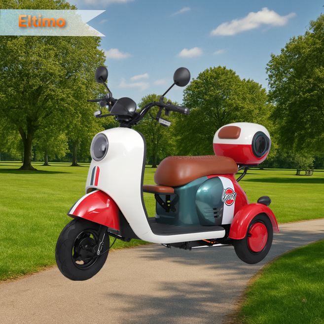 엘티모 세발 전기스쿠터 3발 리튬배터리 오토바이 전동 스쿠터 전동차, 레드, 48V12 그래핀 20km