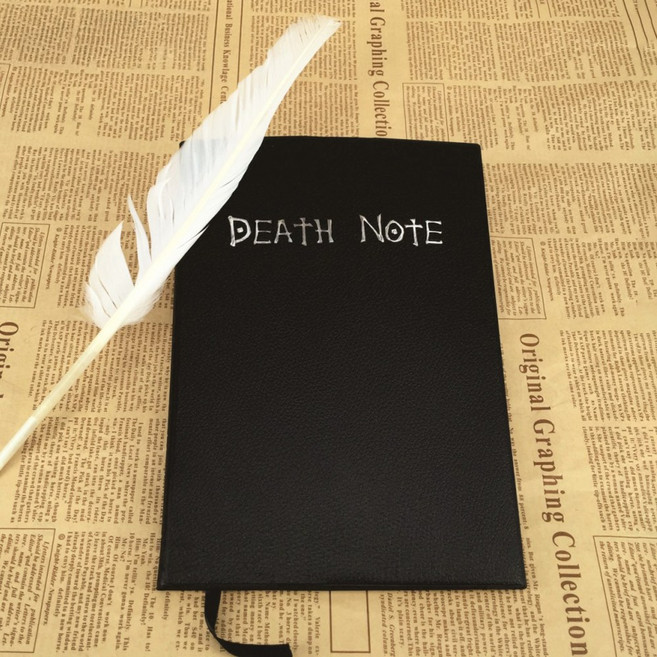 데스노트 깃털펜 SET 비밀 책 공책 데쓰노트 선물 웃긴 재미있는 필요없는 쓸모없는, 1개, 상세페이지 참조