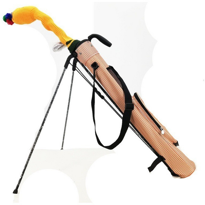 SSV高爾夫 輕便支架球袋, 黃金色（格子）, 1個