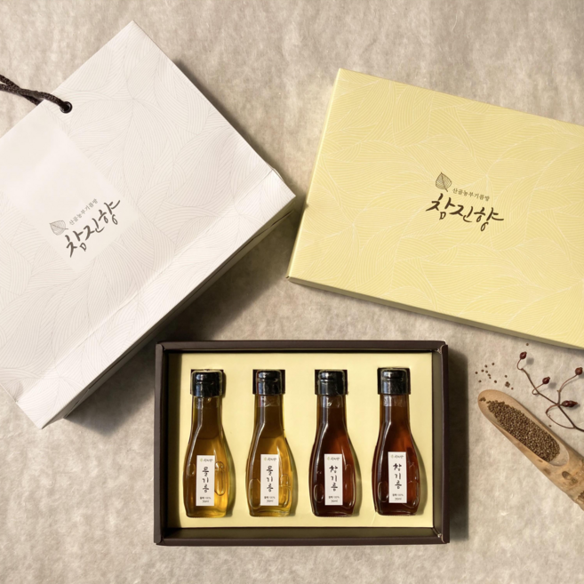 참진향 국내산 참기름 미니 선물세트 저온압착 직접재배, 1개