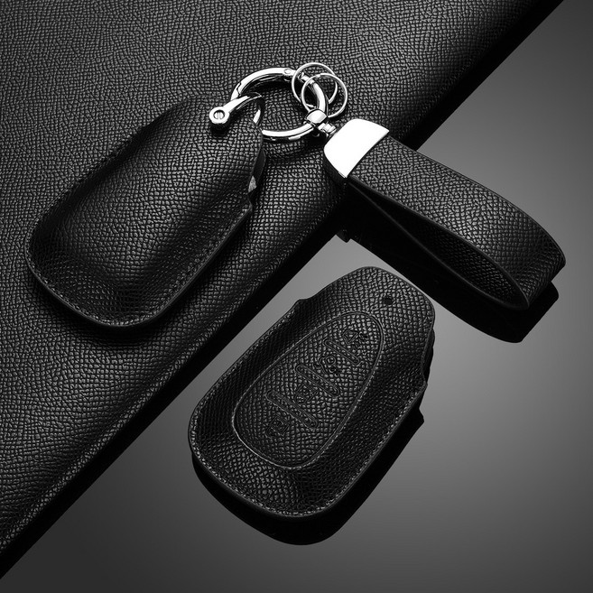 카로카 쉐보레 호환 가죽 키케이스 키커버 스파크 트랙스 말리부 크루즈 볼트, C-3(4버튼), 블랙