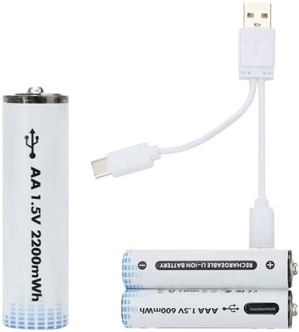 주닉스 C타입 충전형 건전지 AAA/AA 2종 USB 충전식 배터리 4개입, AA