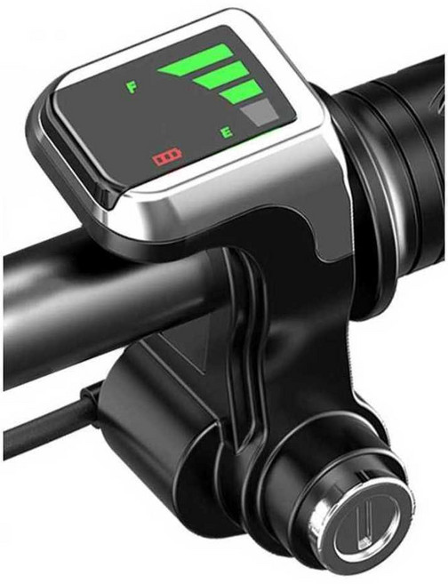 전기자전거 부품 핸들 스로틀 액세서리 조합 교체, 1개, 48V키유형전원디스플레이손잡이1쌍