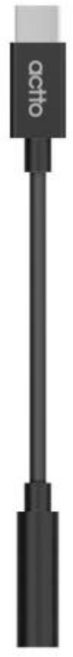 엑토 C타입 이어폰 변환 젠더 3.5mm AUXA-02, 55mm, 검정색, 4개