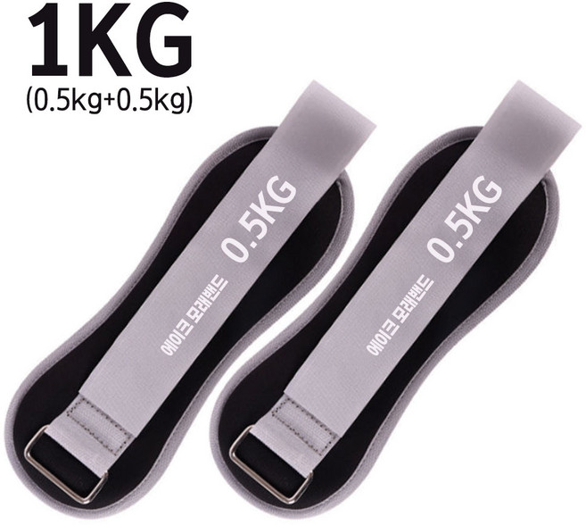 에이크 핏웨이트 모래주머니 2개입 손목 발목 중량밴드, 블랙, 500g