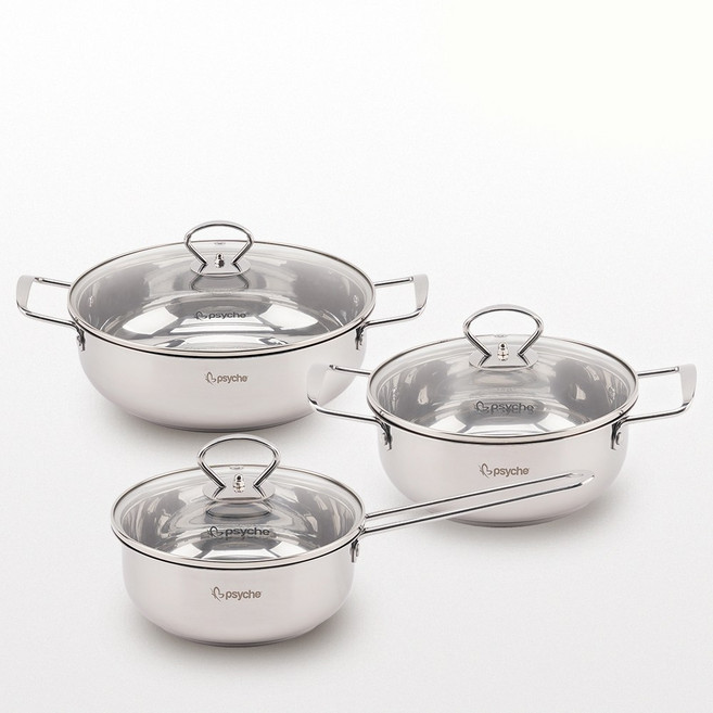 프리미엄 스텐 편수 양수 전골 냄비 3종 세트, 편수냄비18+양수냄비20+전골냄비26, 1세트