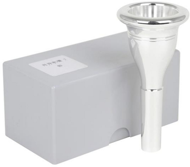 No. 7 베이스 튜바 마우스 피스 황동 악기 액세서리 대형 홀딩 혼 실버 골든 음악 부품 교체, 02 Silver, 1개