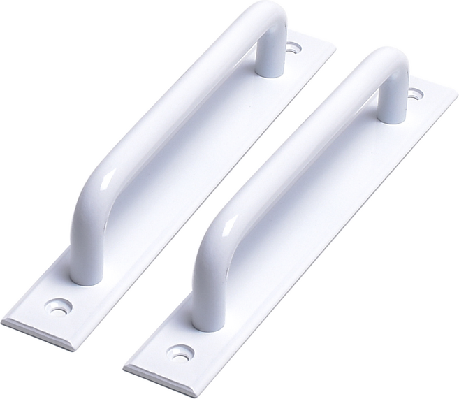 10파이 디제이 판손잡이 P128 화이트 2개 베란다 미닫이 샷시 슬라이딩 중문 건축손잡이