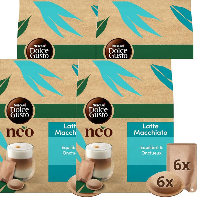 네스카페 돌체구스토 네오 라떼 마키아토 캡슐 NESCAFE DOLCE GUSTO NEO Coffee Capsules Latte Macchiato 20.4g 6개입