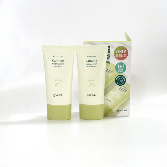 구달 맑은 어성초 진정 무기자차 선크림 50ml+50ml 기획, 2개, 50ml