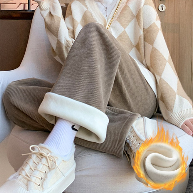 르보에 기모_코듀로이 골덴 와이드팬츠