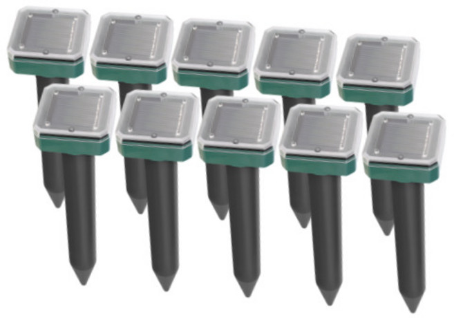 태양광 충전 두더지퇴치기 10개 유해동물 뱀 쥐 고라니 강력 초음파 B126, 태양패널 두더지 퇴치기