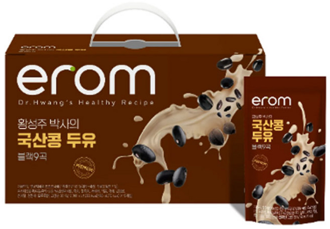 이롬 황성주박사의 국산콩 두유 블랙 9곡, 30개, 180ml