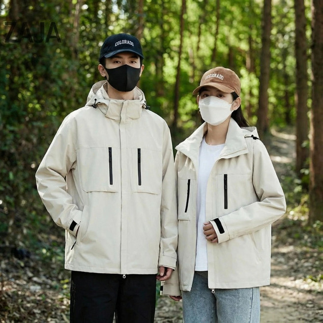 ZAJA 남녀공용 춘추 바람막이자켓 아웃도어 등산복 방풍방수방한점퍼