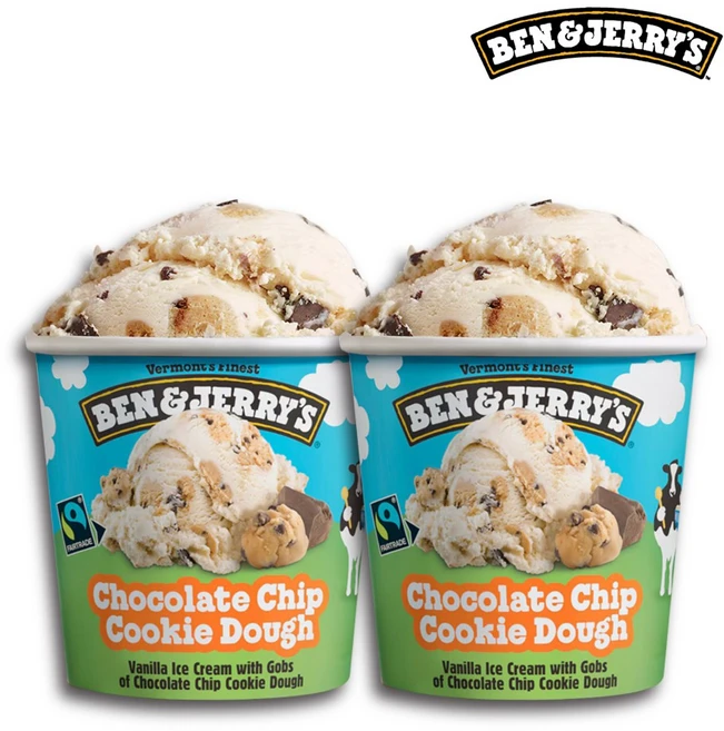 벤앤제리스 초콜릿 칩 쿠키 도우 아이스크림 파인트 473ml - 쿠팡