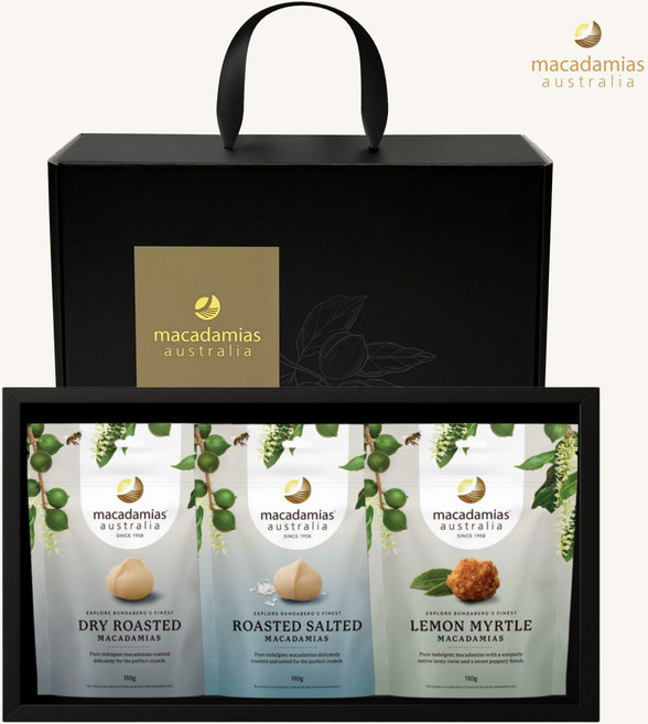 명절 선물세트 고급 견과류 선물세트 호주 프리미엄 마카다미아 3종 세트, 3세트, 330g