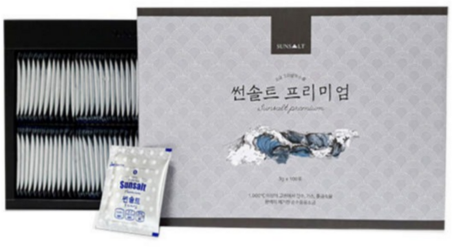 썬솔트 프리미엄 용융소금 1000도 5회 용융 순도 99.9 순소금, 3개, 300g