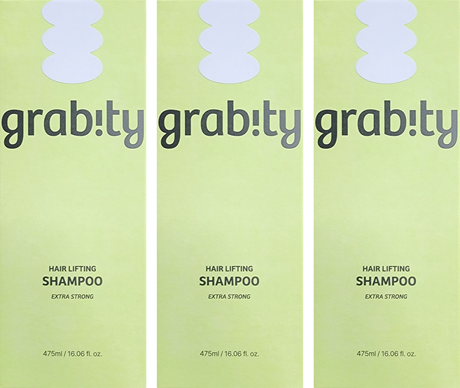 2+1 [정품] 그래비티 카이스트 특허 탈모 완화 볼륨 샴푸 대용량 엑스트라 스트롱 475ml, 3개