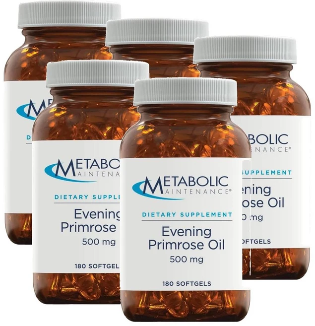 메타볼릭 이브닝 프림 로즈 오일 500mg 소프트젤 Metabolic Maintenance Evening Primrose Oil, 5개, 180정 - 쿠팡
