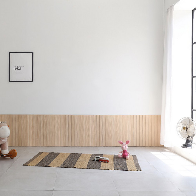 접착식 루바-A형 템바보드 템파 안방 거실 아파트 주택 폼블럭 보온단열 집꾸미기, 원목