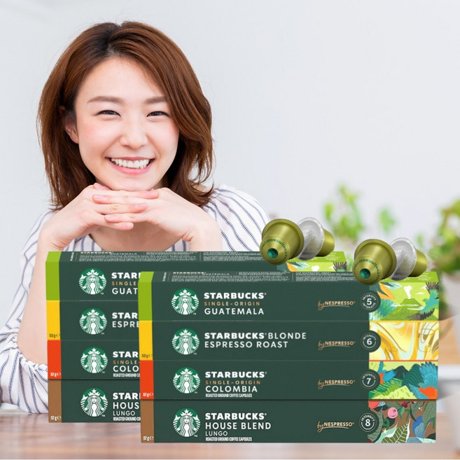 (국내무료배송)스타벅스캡슐 미디움로스팅 베스트4종X2세트 80캡슐 (네스프레소호환), 스타벅스캡슐 미디움로스팅 베스트 4종X2세트, 8개, 10개입, 52g