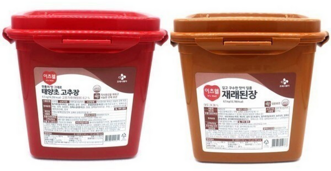 CJ 이츠웰 태양초 고추장 +재래된장, 1개, 6.5kg