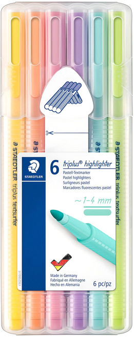 스테들러 트리플러스 파스텔 삼각형광펜 362 6종 세트, 혼합색상, 1세트