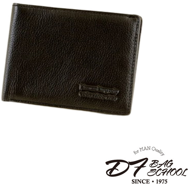DF BAGSCHOOL 小牛皮 簡約風 紳士型短夾 男夾 皮夾