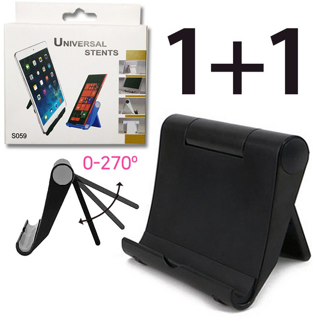 휴대용 각도조절 핸드폰 거치대 1+1 탁상용 책상용 스마트폰 태블릿 미니 휴대폰 스탠드 받침대, 2개, 블랙, 다용도 휴대폰거치대