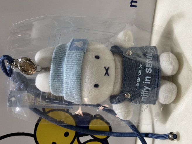 miffy 玩偶吊飾 丹寧外套 藍帽 韓國限定