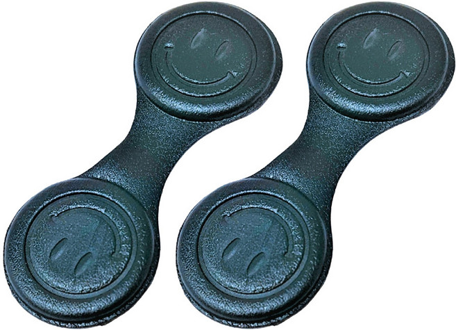 캐디샵 골프 자석 볼마커 심플 양면 클립 세트, 1세트, 블랙