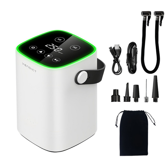 벤딕트 자동차 타이어 무선 공기압 주입기 7500mAh + 60cm 양방향 노즐, 1개, 혼합색상