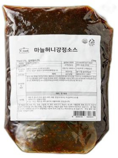 마늘허니강정소스 냉장, 1개, 2kg