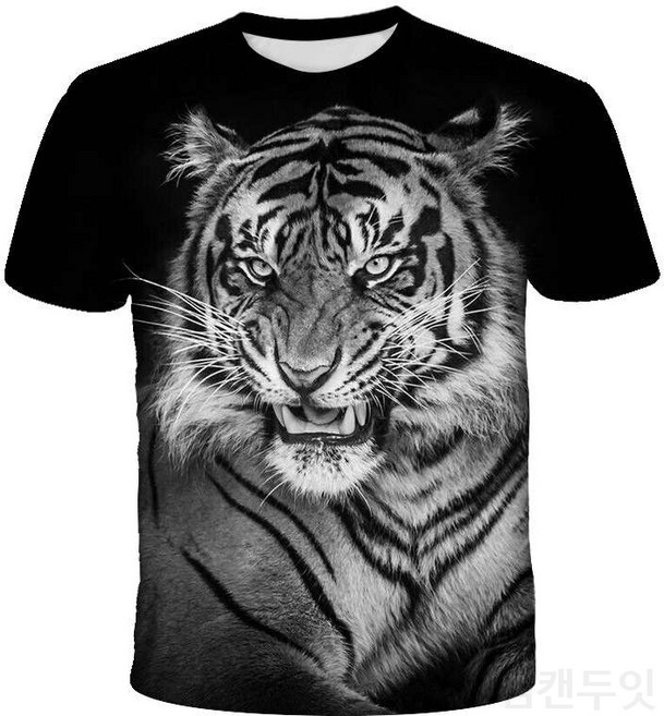 JoYouth 호랑이티셔츠 호랑이 티셔츠 동물티 흠뻑쇼 말왕 H52