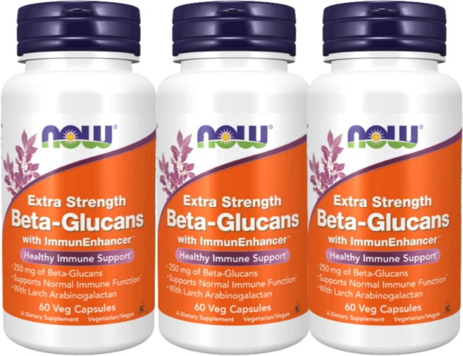 NOWFOODS 베타 글루칸 250mg 위드 이뮨 인핸서 엑스트라 스트렝스 효모, 60정, 3개 - 쿠팡