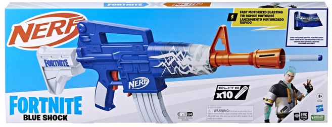 너프 포트나이트 AR 블루쇼크 장난감총, 혼합색상, 1개