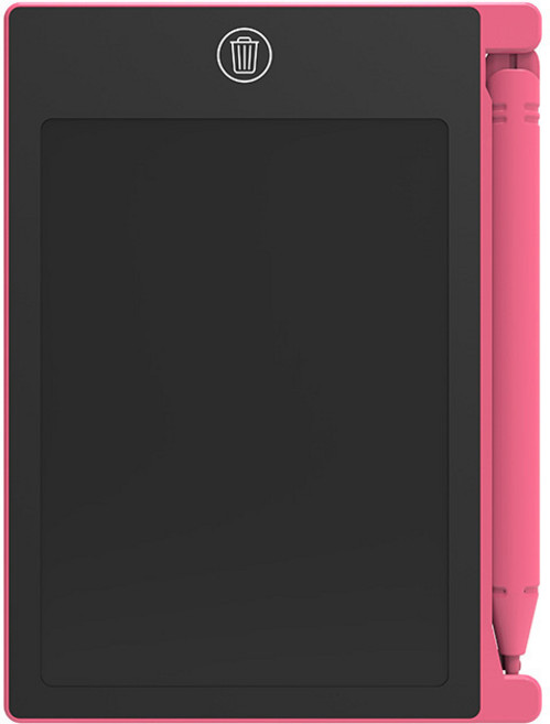 跨境16寸LCD液晶手寫板兒童小黑板塗鴉手繪板現貨電子畫板潮玩, 1個, 4.4寸單色筆跡：淺粉