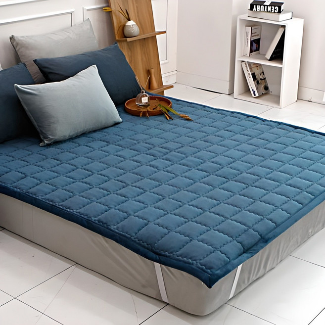 보몽드 극세사 고정밴드 누빔패드, 오션블루