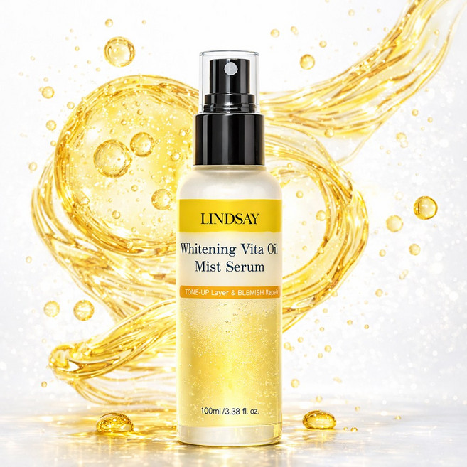 린제이 승무원 칙칙피부 톤업 물광 비타C 화이트닝 오일 미스트 세럼 광채케어, 1개, 100ml