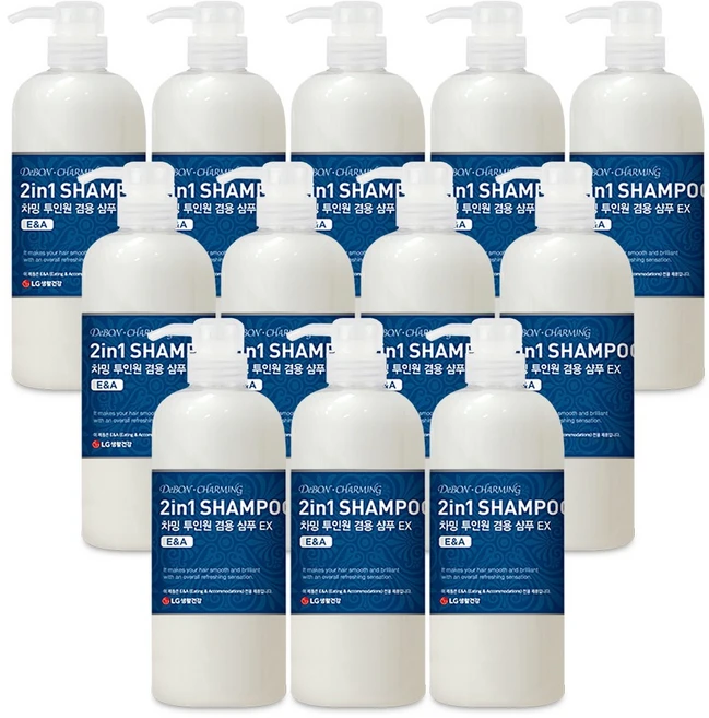 차밍 2in 1 투인원 겸용 샴푸 EX, 730ml, 12개 - 쿠팡