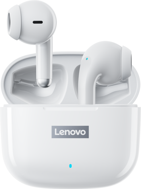 레노버 LP40 프로 TWS 이어폰 무선 블루투스 5.1 스포츠 터치 컨트롤, White