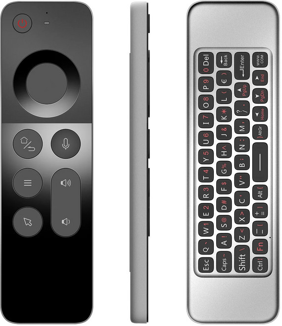 음성 학습 TV 에어 마우스 스마트 컴퓨터용 IR 자이로스코프 무선 PC 미니 초박형 제어 TV 키보드 원격 박스 포함 2.4G, 1)W3 Air Mouse