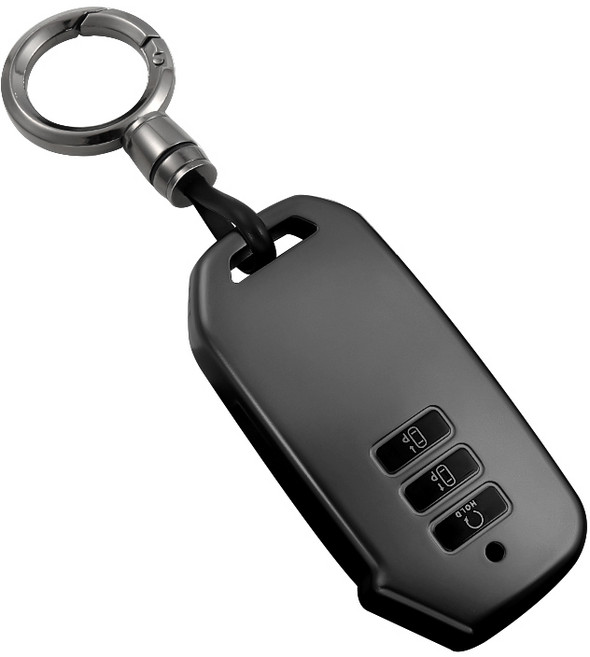 HAKO 메탈릭 TPU 차키케이스+키홀더 (5버튼 7버튼), K-07, 메탈릭그레이