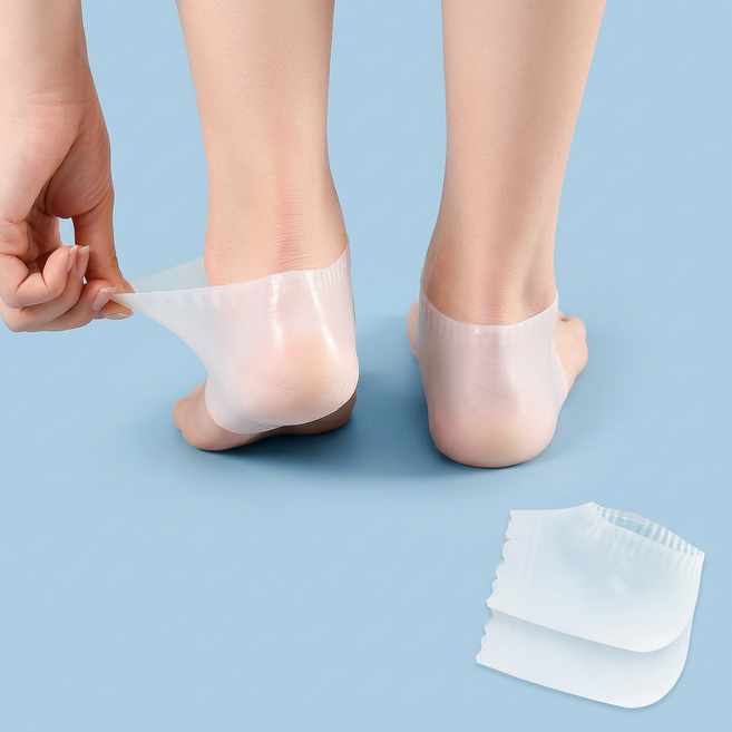 타니아홈 각질케어 실리콘 발뒤꿈치 패드 보습양말, 76g, 1개, 2개입